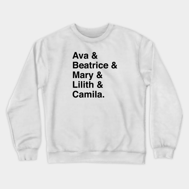 Character names (v2) - Warrior Nun Crewneck Sweatshirt by Queerdelion